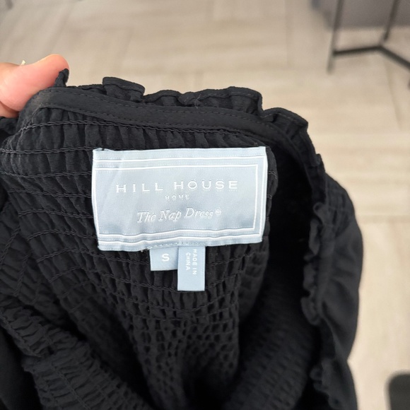 Hill House The Louisa Nap Dress Midi in Black Crepe - Picture 2 of 5